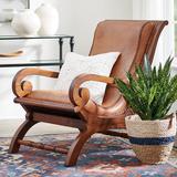 Augusto Chair - Warm Pecan/Navy - Grandin Road