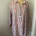 Anthropologie Tops | Anthropologie Isabella Sinclair Striped Tunic, L | Color: Blue/Pink | Size: L