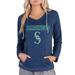 Women's Concepts Sport Navy Seattle Mariners Mainstream Terry Long Sleeve Hoodie Top