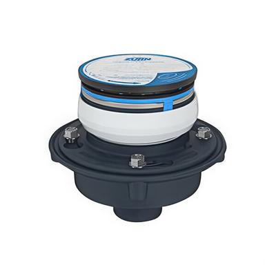 Zurn Elkay ZN415-4NH-5BZ1 EZ1 Cast Iron Floor and Shower Drain with 5" Round Type B Polished Nickel Bronze Strainer and 4" No-Hub Outlet