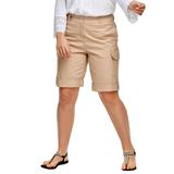 Plus Size Women's Convertible Cargo Shorts by ellos in New Khaki (Size 34)