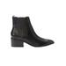 Women's Leather Chelsea Bootie by ellos in Black (Size 7 1/2 M)