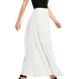 Plus Size Women's Lace Trim Long Skirt by ellos in White (Size 22/24)