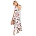 Plus Size Women's Tie-Front Maxi Dress by ellos in White Red Print (Size 24)