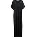 Plus Size Women's Eyelet Trim Knit Maxi Dress by ellos in Black (Size 10/12)