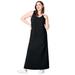 Plus Size Women's Sleeveless Knit Maxi Dress by ellos in Black (Size 18/20)