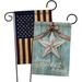 Breeze Decor Welcome White Barn Star Impressions Decorative 2-Sided 19 x 13 in. 2 Piece Garden Flag Set in Black/Gray | 18.5 H x 13 W in | Wayfair