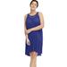 Plus Size Women's Lace Inset Trapeze Dress by ellos in Blueberry (Size 10)