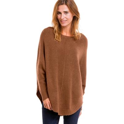 Plus Size Women's Poncho Sweater by ellos in Chestnut Brown (Size 10/12)