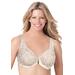 Plus Size Women's Embroidered Front-Close Underwire Bra by Amoureuse in Ivory Sparkling Champagne (Size 38 C)