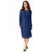 Plus Size Women's Stretch Lace Shift Dress by Jessica London in Evening Blue (Size 20)