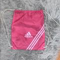 Adidas Bags | Adidas Pink Nylon Drawstring Backpack | Color: Pink/White | Size: Os