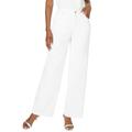 Plus Size Women's Invisible Stretch® Contour Wide-Leg Jean by Denim 24/7 in White Denim (Size 22 W) Soft Comfortable