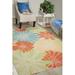 Blue/Green 93 x 0.25 in Indoor/Outdoor Area Rug - Winston Porter Bertran Floral Blue/Orange/Green/Yellow Indoor/Outdoor Area Rug | Wayfair