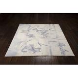 Blue/White 114 x 0.5 in Area Rug - Lark Manor™ Arnim Floral Blue/Ivory Area Rug Polyester | 114 W x 0.5 D in | Wayfair