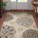 White 94 x 0.75 in Area Rug - Bungalow Rose Fotis Geometric Performance Ivory Area Rug Polypropylene | 94 W x 0.75 D in | Wayfair