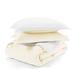 Andover Mills™ Powhattan Microfiber Reversible Comforter Set Polyester/Polyfill/Microfiber in White | Full/Queen Comforter + 2 Shams | Wayfair