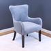 Wingback Chair - Willa Arlo™ Interiors Camie 25.5" Wide Wingback Chair Velvet/Fabric in Gray/Black | 35 H x 25.5 W x 27 D in | Wayfair