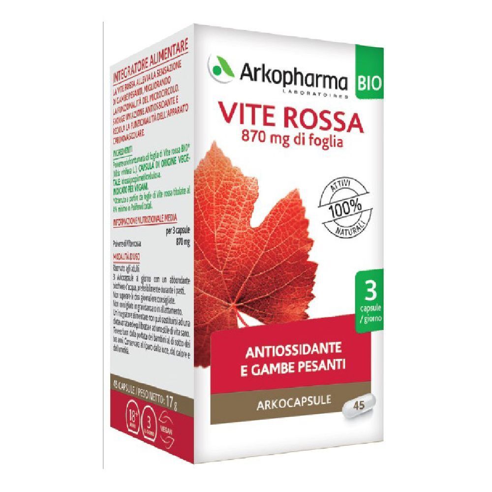 Arkopharma Arkocapsule® Vite Rossa 45 pz Capsule