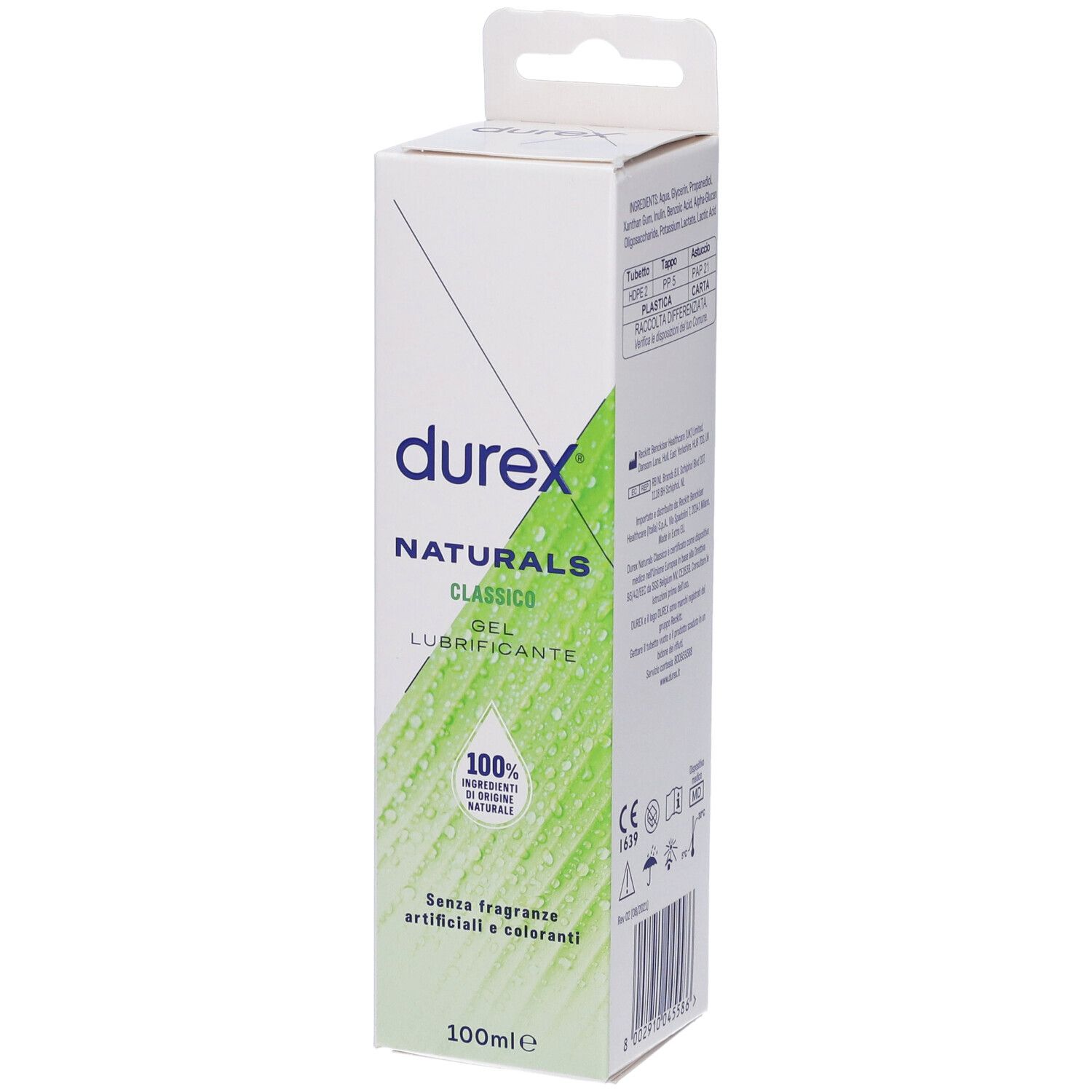 Durex Naturals Pure Gel Lubrificante Intimo, 100% Ingredienti di Origi