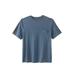 Men's Big & Tall Shrink-Less™ Lightweight Pocket Crewneck T-Shirt by KingSize in Heather Slate Blue (Size 5XL)