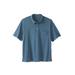 Men's Big & Tall Shrink-Less™ Lightweight Polo T-Shirt by KingSize in Heather Slate Blue (Size 2XL)