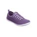 Wide Width Women's CV Sport Ariya Slip On Sneaker by Comfortview in Sweet Grape (Size 12 W)