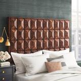 Union Rustic Krishawna Solid Wood Panel Headboard Wood in Brown/Green | 69 H x 81.5 W x 3 D in | Wayfair 4C6E20FA5FA84FF080148E3E6A456797