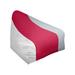 East Urban Home Houston Standard Bean Bag Chair Polyester/Fade Resistant in Red/Pink/Gray | 27 H x 27 W x 30 D in | Wayfair