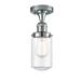 Breakwater Bay Saroyan 1-Light 4.5" Semi Flush Mount Glass, Crystal in Gray | 11.75 H x 4.5 W x 4.5 D in | Wayfair 64B45E18855645508B8D0E13A9747B96