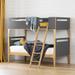 Bebble Twin Standard Bunk Bed by South Shore kids Wood in Gray/Brown | 64.5 H x 63.75 W x 80.5 D in | Wayfair 13074