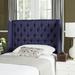 Winston Porter Bertlinde Upholstered Wingback Headboard Linen in Blue | 54.3 H x 44.5 W x 8.9 D in | Wayfair 90BDFB3E98C4404BB4E957E95E3F4250