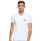 Emporio Armani 3D Logo Stretch Cotton V-Neck T-Shirt, White White L