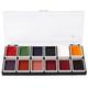 Narrative Cosmetics 12 Color FX Alcohol Activated Makeup Palette for Special Effects - Waterproof SFX Makeup for Professional Makeup Artists