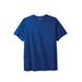 Big & Tall Shrink-Less Lightweight Crewneck T-Shirt by KingSize in Cobalt Marl (Size XL)