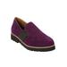 Wide Width Women's The Taren Slip On Flat by Comfortview in Dark Berry (Size 10 1/2 W)