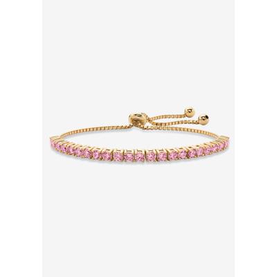 Gold-Plated Bolo Bracelet, Simulated Birthstone 9.25" Adjustable by PalmBeach Jewelry in June