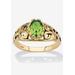 Gold over Sterling Silver Open Scrollwork Simulated Birthstone Ring by PalmBeach Jewelry in August (Size 5)