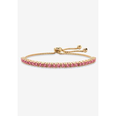 Gold-Plated Bolo Bracelet, Simulated Birthstone 9....