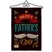 Breeze Decor Hooray Father's 2-Sided Polyester 13 x 19 in. Flag set in Black | 13 H x 13 W x 0.1 D in | Wayfair BD-FD-GS-115151-IP-DB-02-D-US20-BD