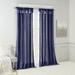 Kelly Clarkson Home Rivau Faux Silk Lined Twist Tab Window Curtain Panel Polyester in Green/Blue/Navy | 84 H in | Wayfair