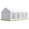 Tendone per feste 3x8 m pvc bianco 100% impermeabile Gazebo da giardino Tendone da esterno Tenda