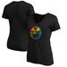 Women's Fanatics Branded Black Edmonton Oilers Team Pride Logo V-Neck T-Shirt