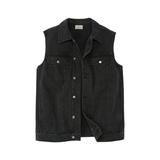 Men's Big & Tall Liberty Blues™ Denim Vest by Liberty Blues in Black Denim (Size 3XL)