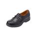 Extra Wide Width Women's The Natalia Slip-On Flat by Comfortview in Black (Size 10 1/2 WW)