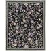 Black/Green 134 x 0.5 in Area Rug - Bokara Rug Co, Inc. Needlepoint Azm Hand-Knotted Wool Floral Area Rug in Wool | 134 W x 0.5 D in | Wayfair