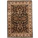 Black/Brown 49 x 0.25 in Area Rug - Bokara Rug Co, Inc. Trinity Hand-Knotted High-Quality Black & Ivory Area Rug Wool | 49 W x 0.25 D in | Wayfair