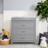 DaVinci Charlie 3 Drawer Dresser Wood in Gray | 33.87 H x 35 W x 19.87 D in | Wayfair M12823G