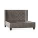 My Chic Nest Bren Standard Bed Upholstered/Velvet/Polyester/Faux leather/Cotton/Linen in Gray | 60 H x 68 W x 87 D in | Wayfair 552-103-1120-Q