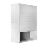LACAVA Kubista Surface Mount Framed 1 Door Medicine Cabinet w/ 2 Adjustable Shelves Wood in Gray | 24 H x 18 W x 7 D in | Wayfair KUB-ST-18R-08T1